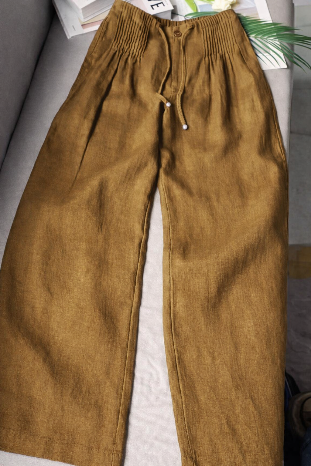 Kuupik | Wide Leg Linen Trousers