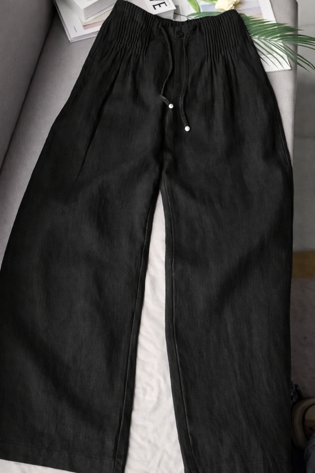 Kuupik | Wide Leg Linen Trousers
