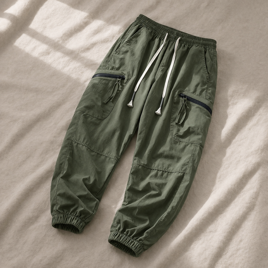 Johnas | Cargo Jogger Trousers With Zip Pockets