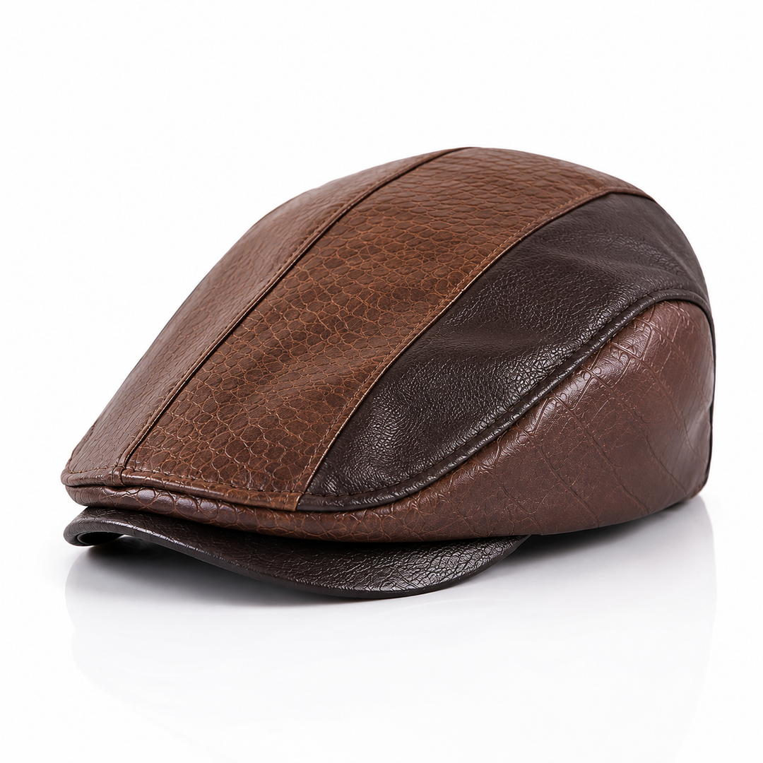 CrownCraft | Flat Cap Textured Two-Tone Panel Design