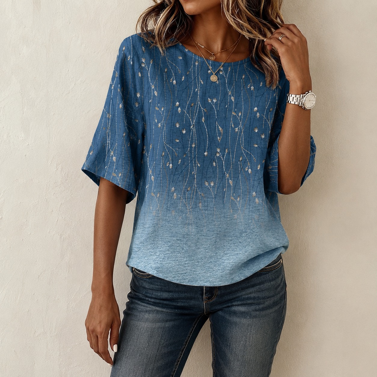 Eelene | Gradient Print Blouse