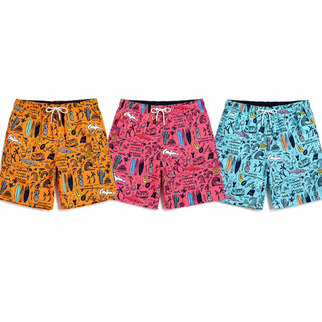 Tobey | Printed Drawstring Swim Shorts