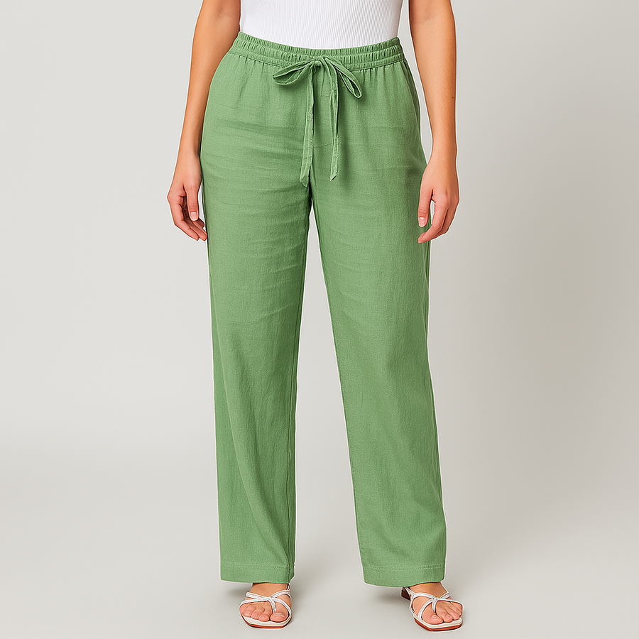 Gwyneth | Tie Waist Womens Linen Trousers