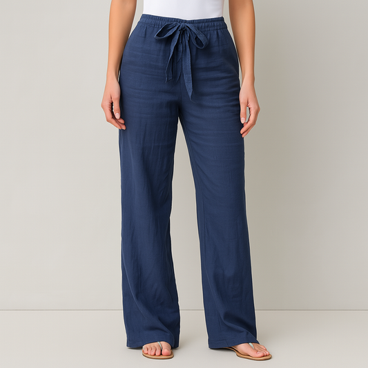 Gwyneth | Tie Waist Womens Linen Trousers