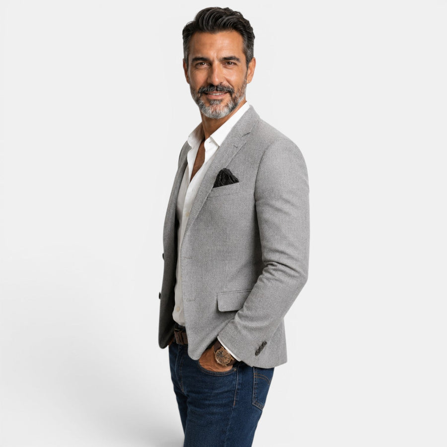 Egidio | Textured Blazer with Notched Lapels