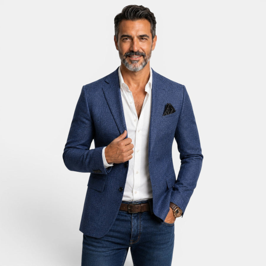Egidio | Textured Blazer with Notched Lapels