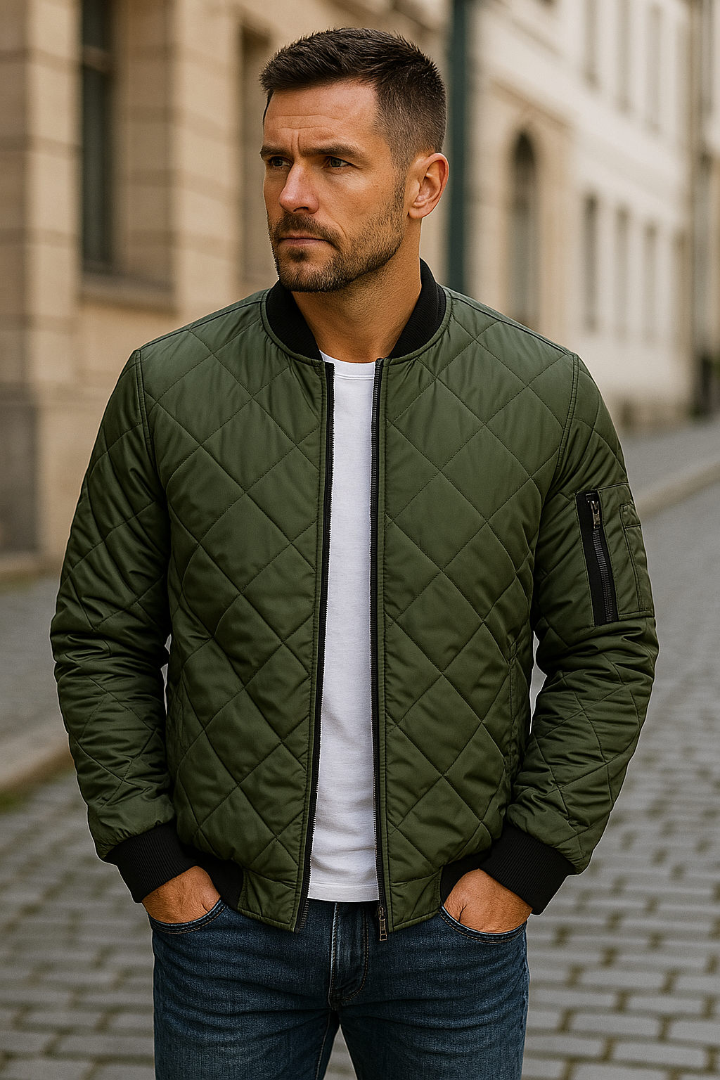 Willy | Quilted Bomber Zip Jacket