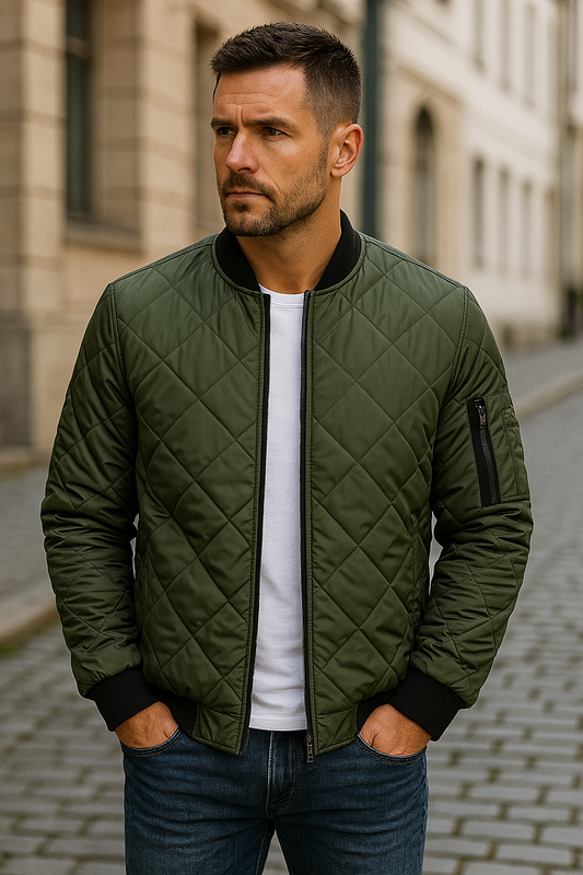 Willy | Quilted Bomber Zip Jacket