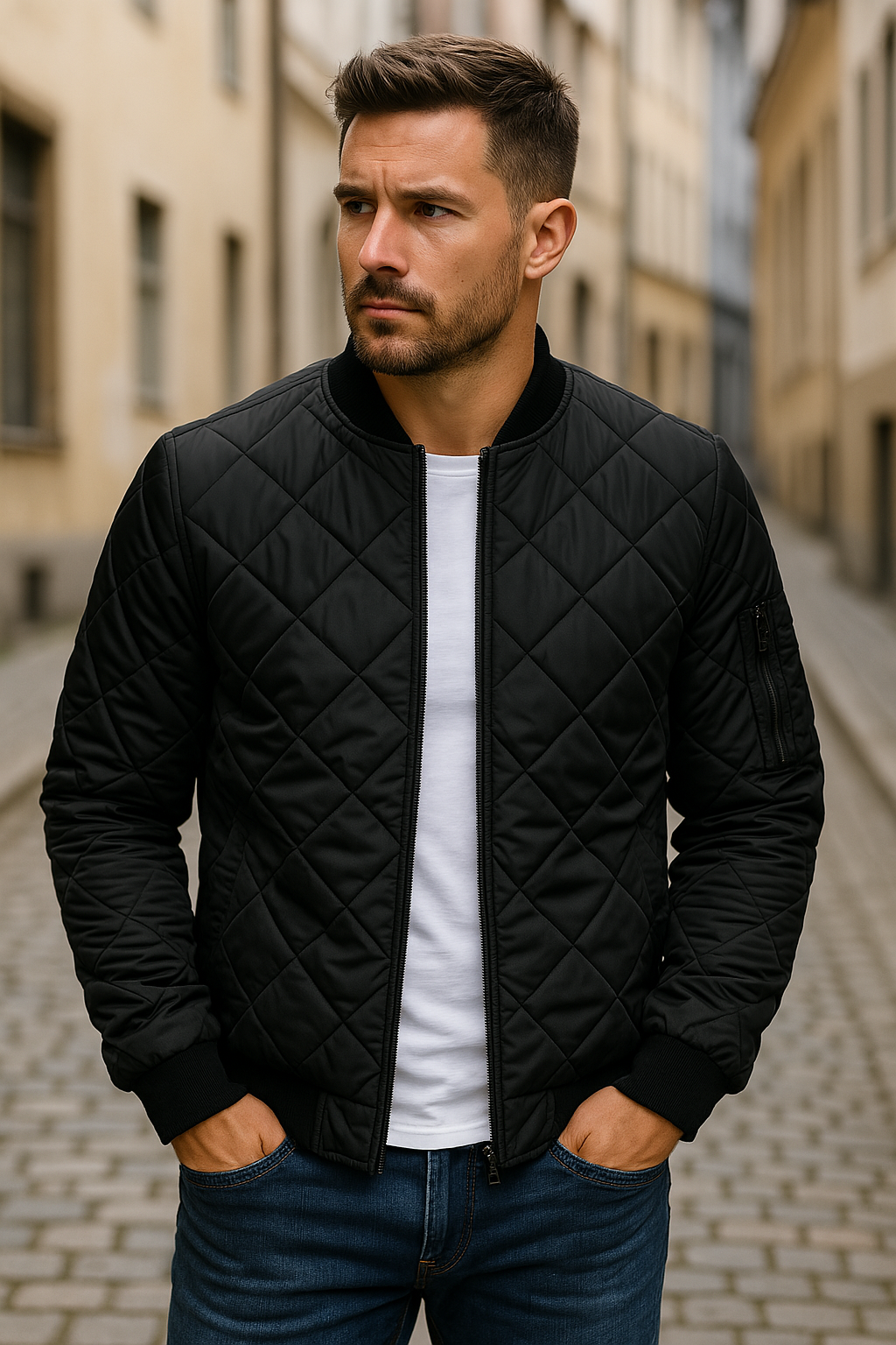 Willy | Quilted Bomber Zip Jacket