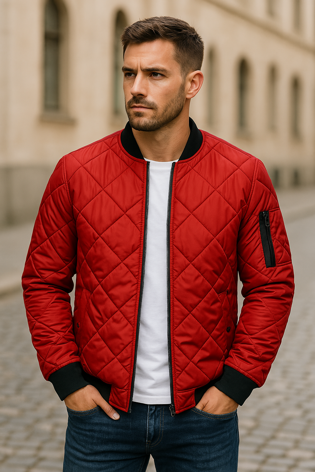 Willy | Quilted Bomber Zip Jacket