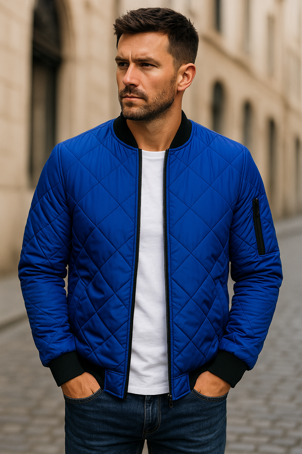 Willy | Quilted Bomber Zip Jacket