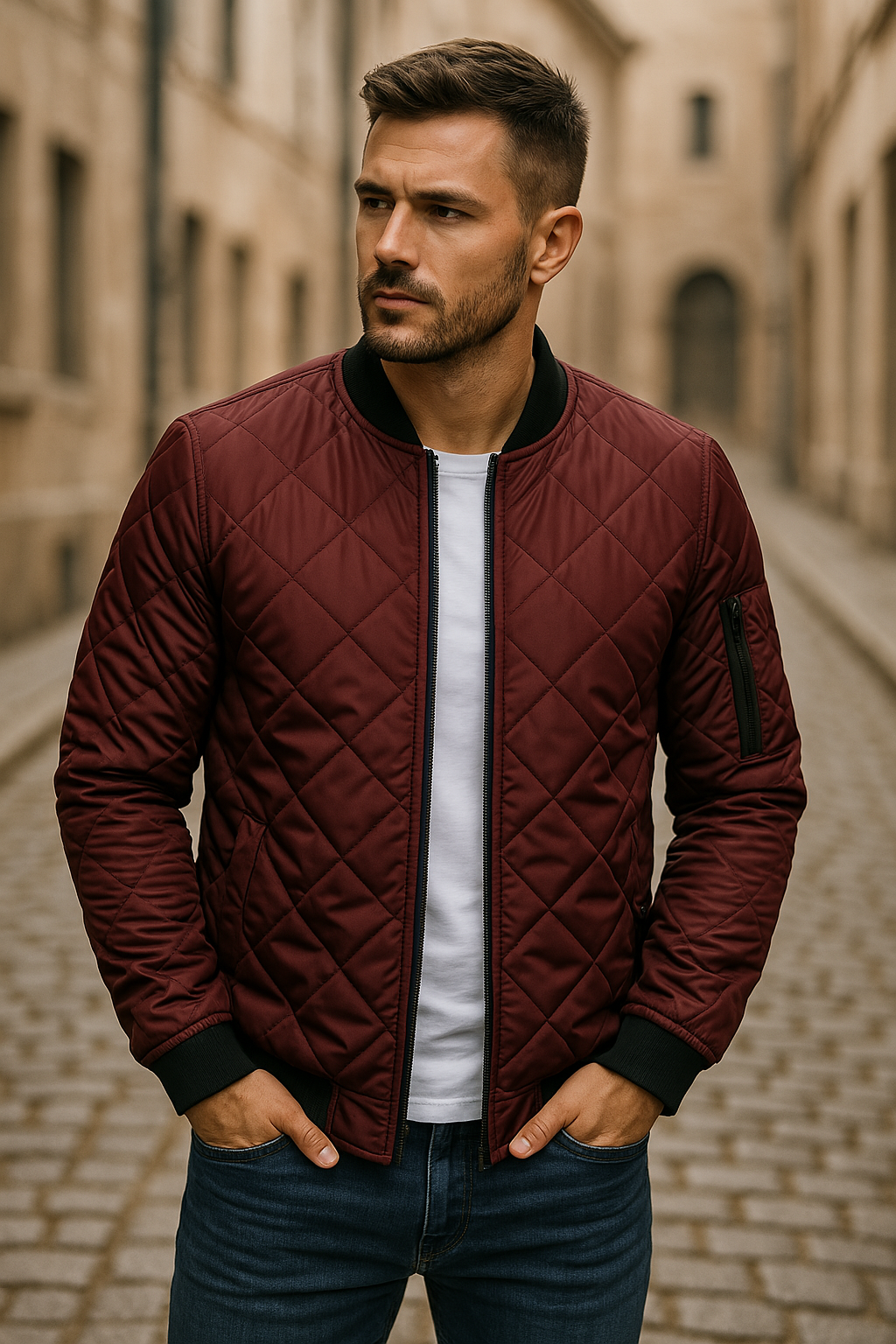 Willy | Quilted Bomber Zip Jacket