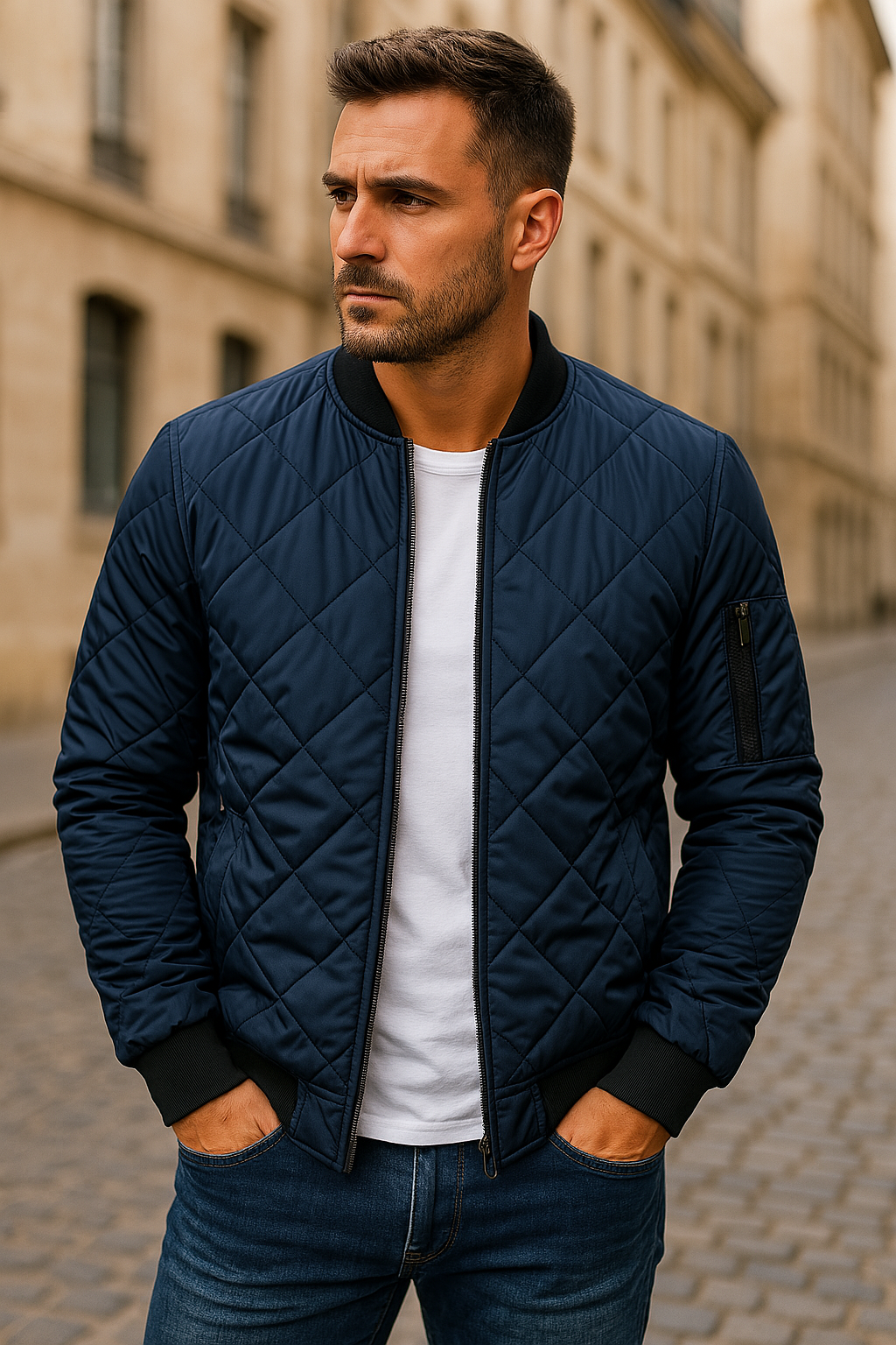 Willy | Quilted Bomber Zip Jacket