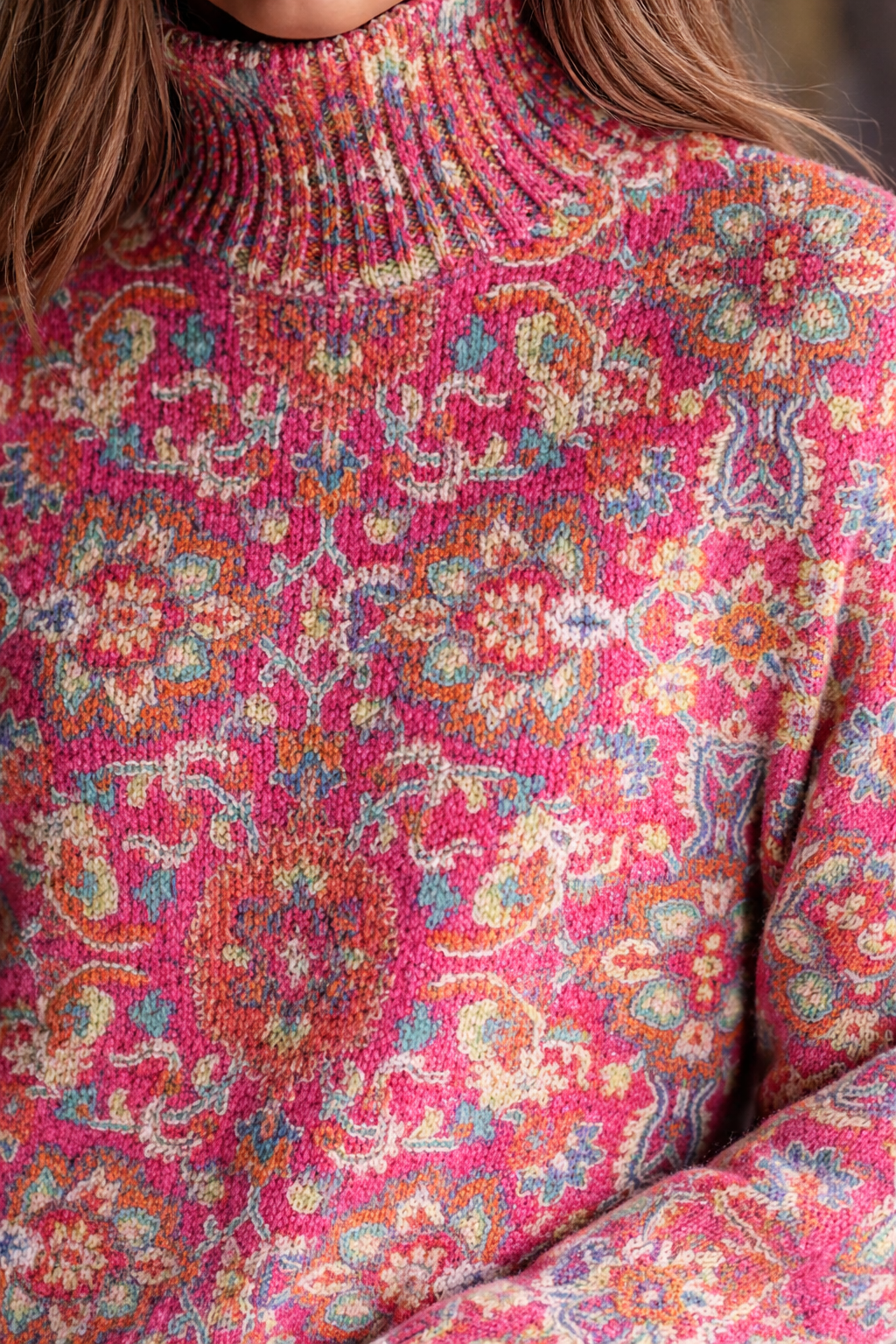 Miraen | High Neck Patterned Jumper