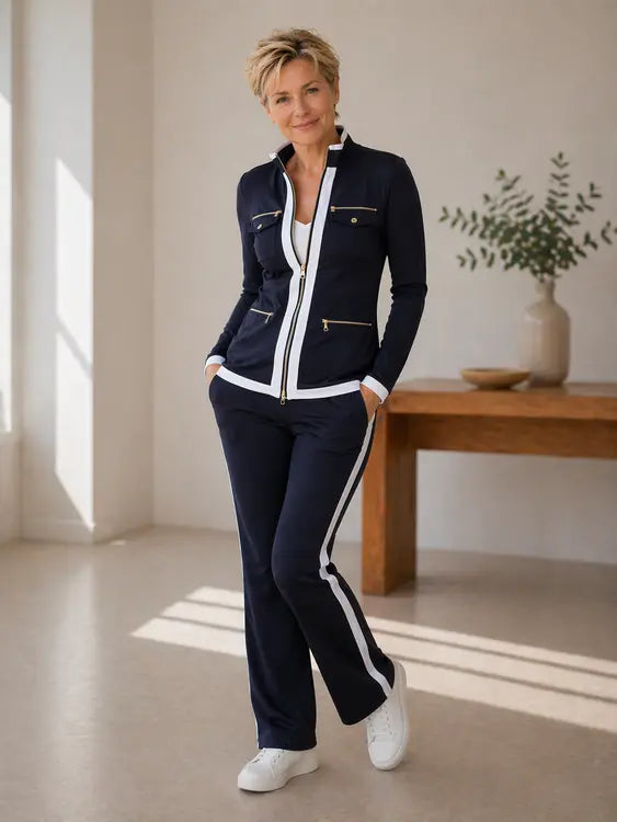Haneul | Long Sleeve Zip Two Piece Set