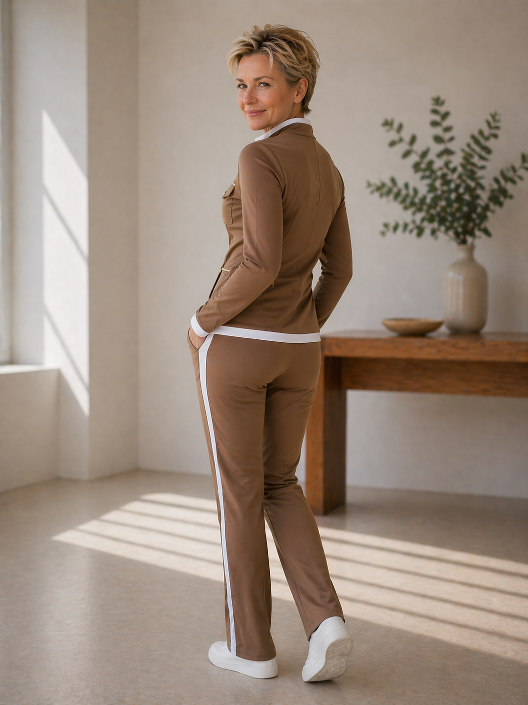 Haneul | Long Sleeve Zip Two Piece Set