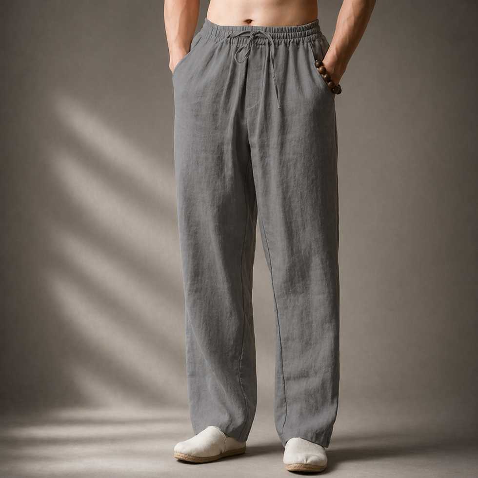 Samoel | Drawstring Wide Leg Casual Trousers