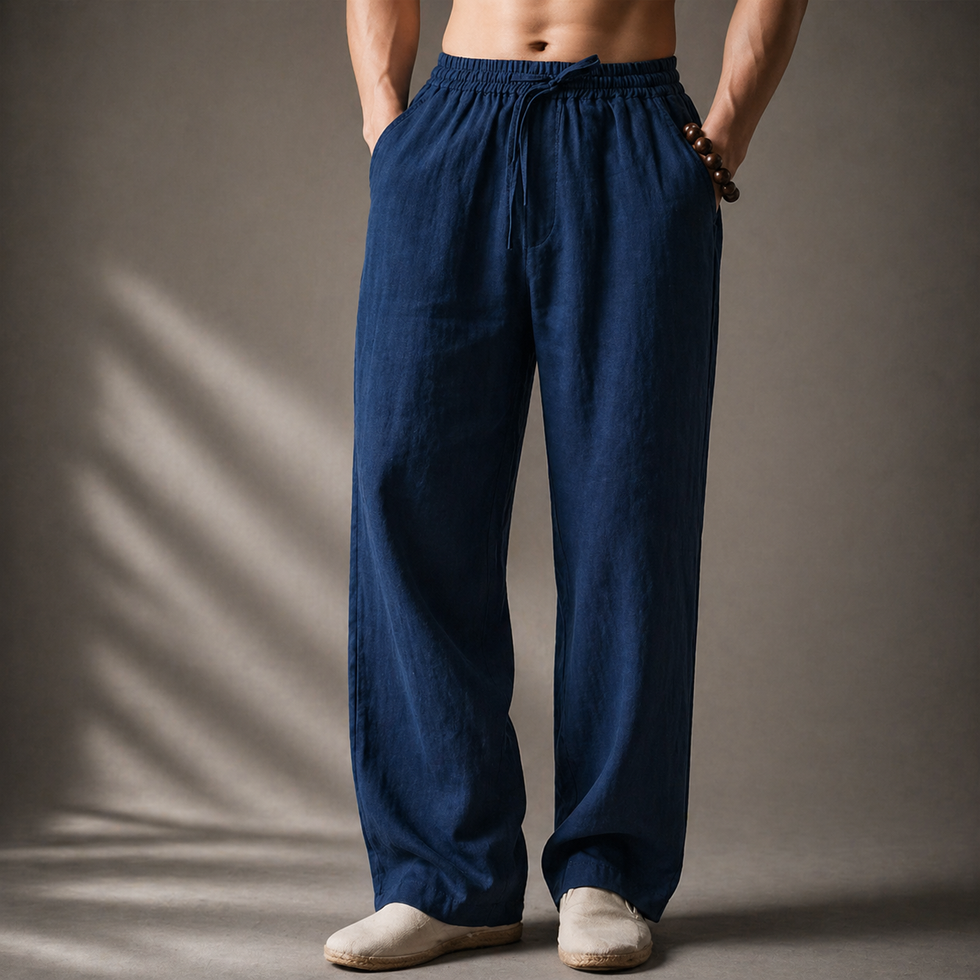 Samoel | Drawstring Wide Leg Casual Trousers