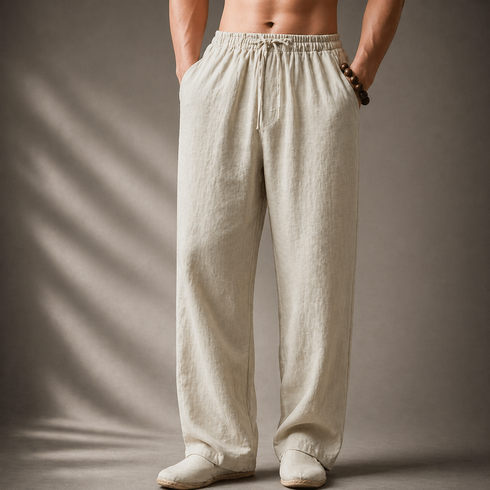 Samoel | Drawstring Wide Leg Casual Trousers