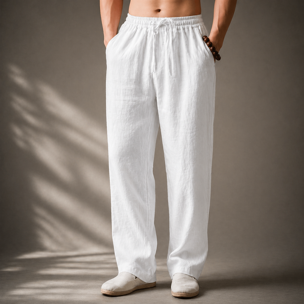 Samoel | Drawstring Wide Leg Casual Trousers