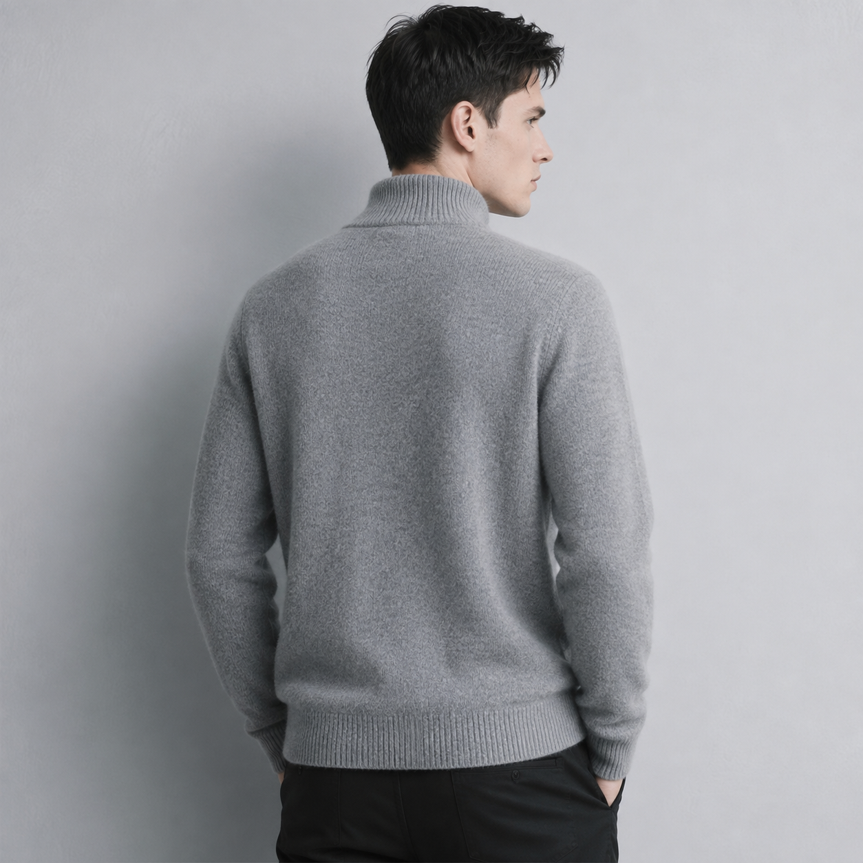 Sumuel | Quarter Zip Knitted Jumper High Neck