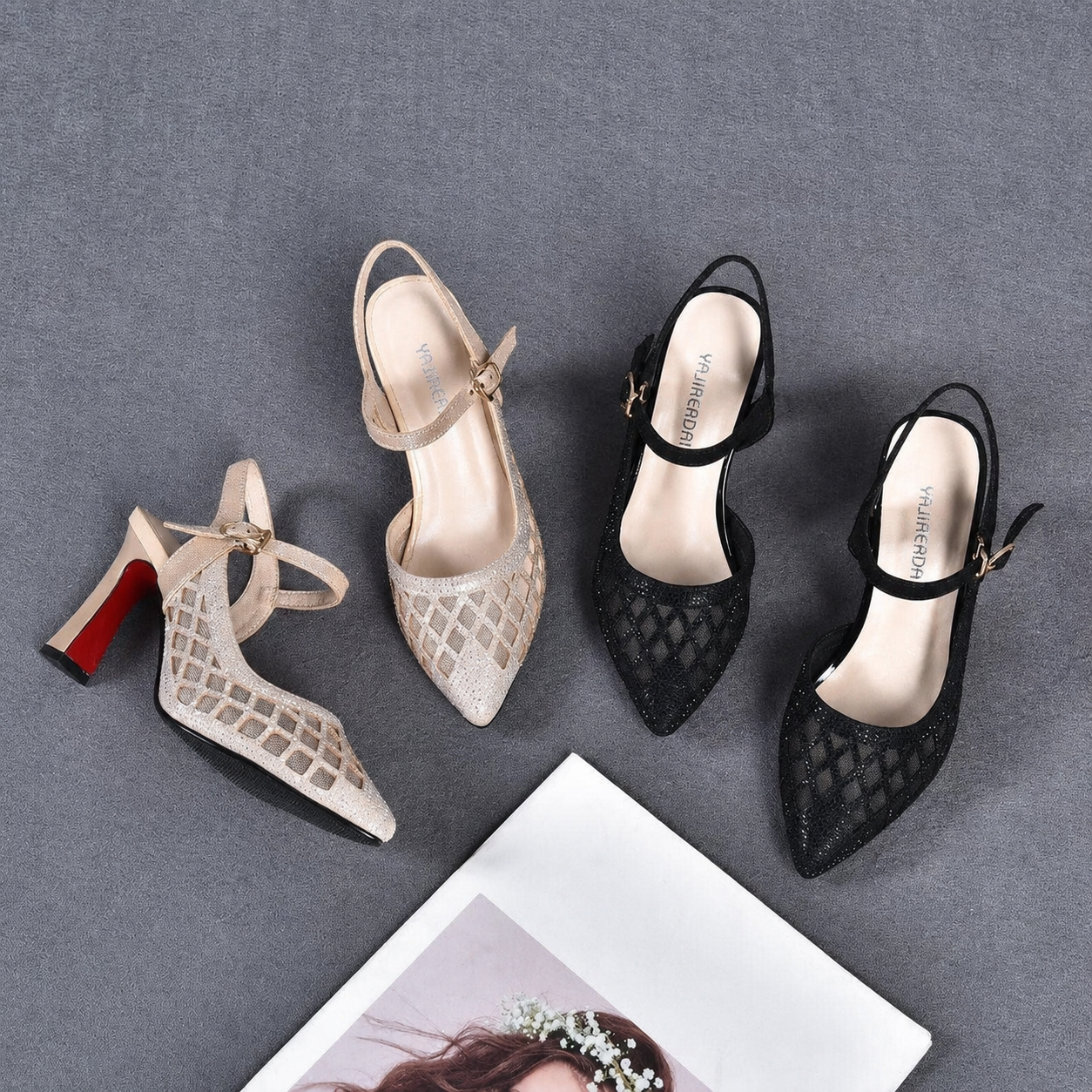 Henriette | Sandals with High Heel and Lattice Toe