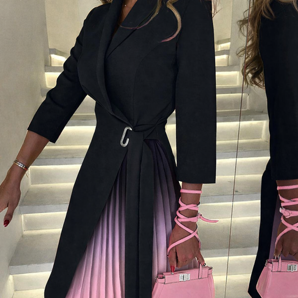 Meja | Ombré Pleated Wedding Guest Dress