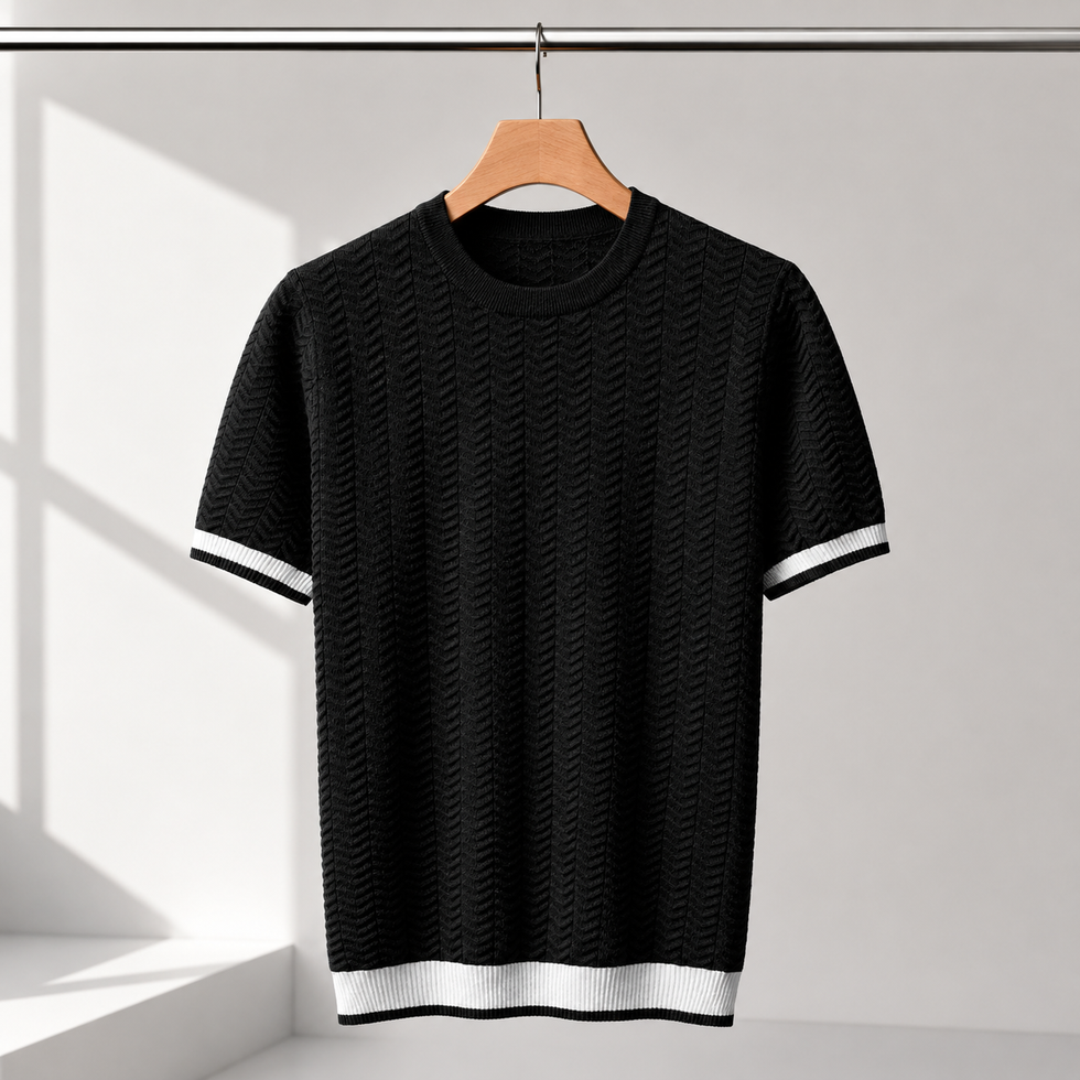 Reagan | Knit Pullover Textured Short Sleeve Crew Neck