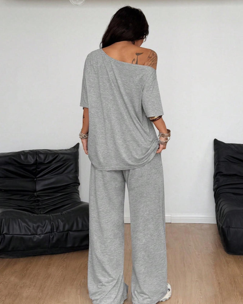 Ratirat - Wide Leg Lounge Trouser Co Ord