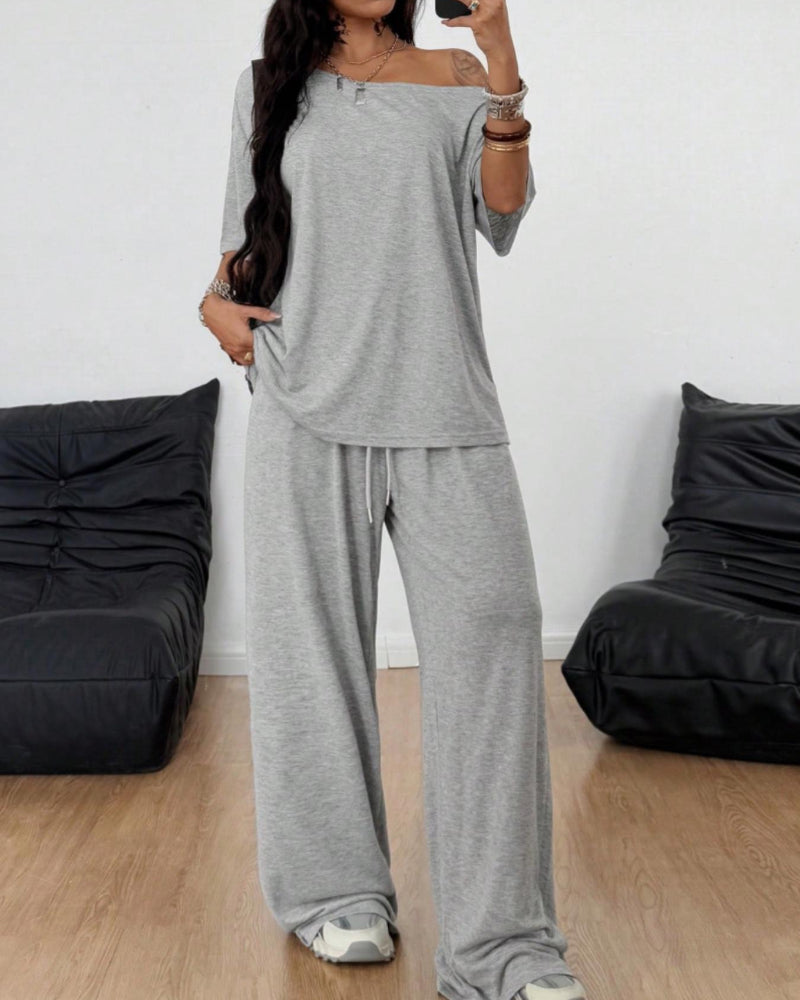 Ratirat - Wide Leg Lounge Trouser Co Ord