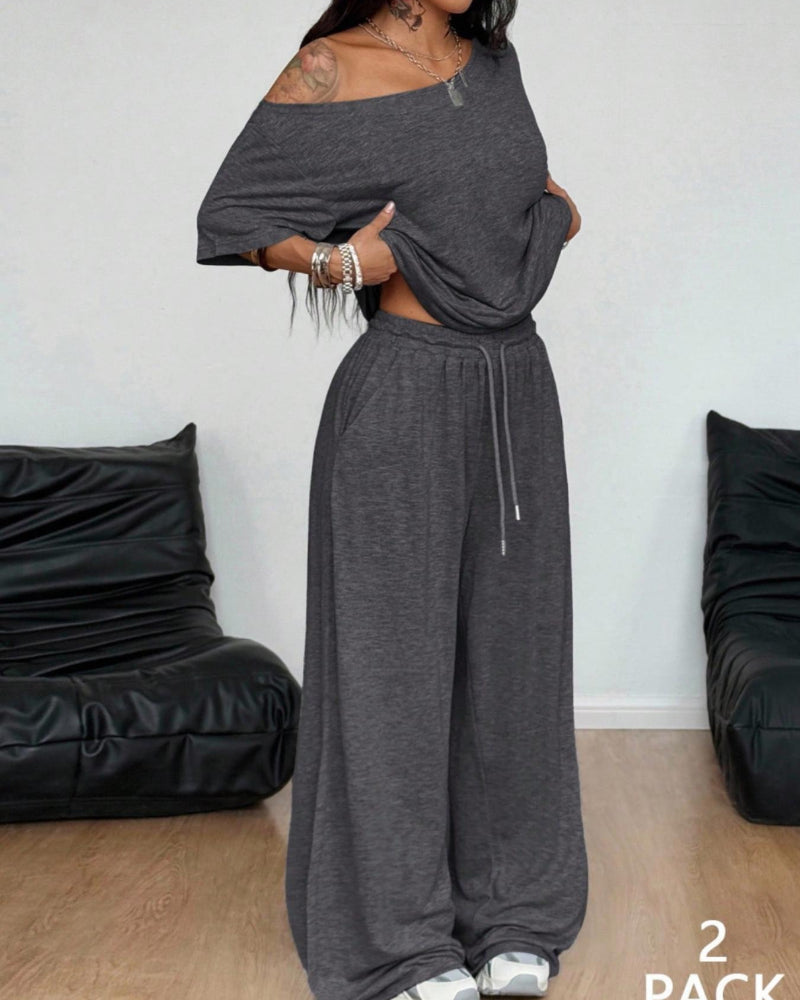 Ratirat - Wide Leg Lounge Trouser Co Ord