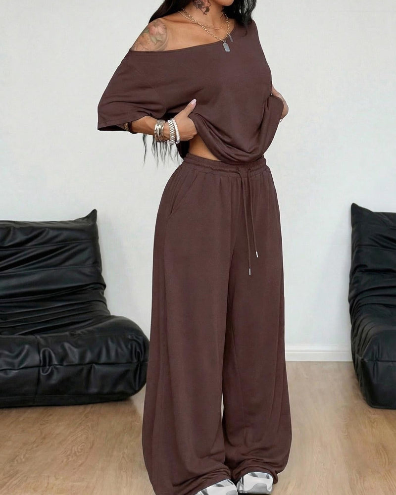 Ratirat - Wide Leg Lounge Trouser Co Ord