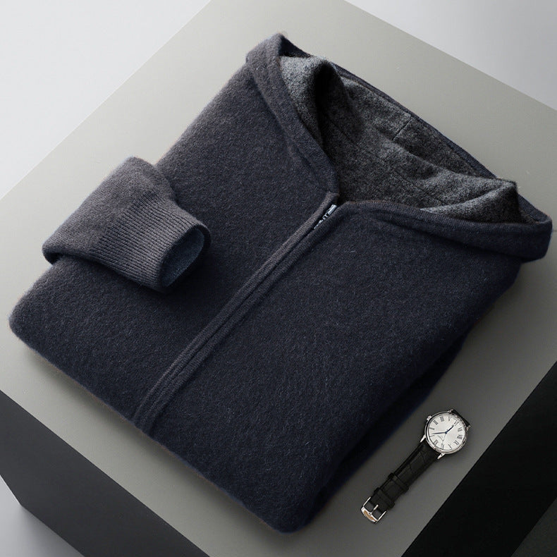 Ayalon | Hooded Cardigan with Reversible Full-Zip Design