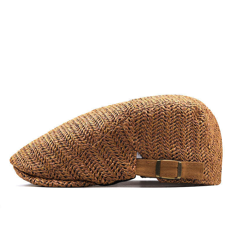 Ralph | Woven Straw Flat Cap Hat