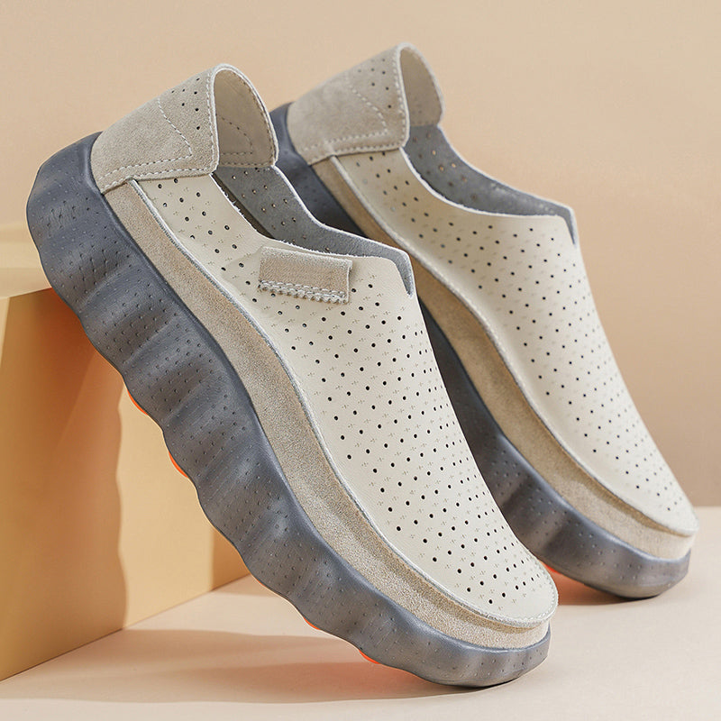 Sameth | Slip On Shoes with Perforated Panelled Uppers
