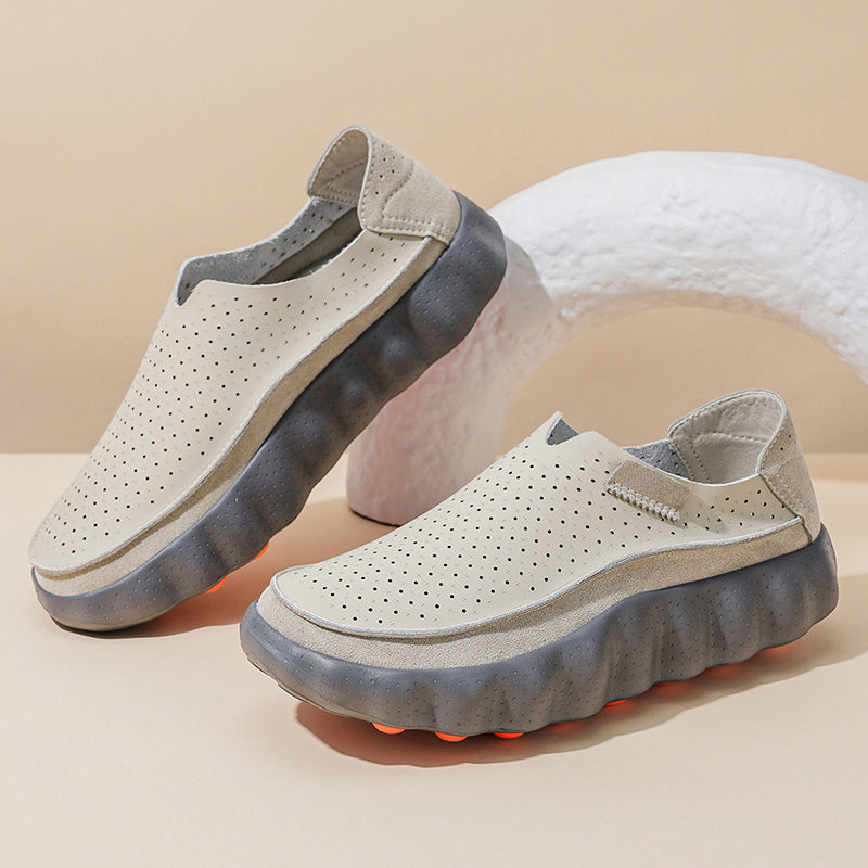 Sameth | Slip On Shoes with Perforated Panelled Uppers