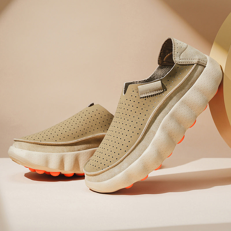 Sameth | Slip On Shoes with Perforated Panelled Uppers