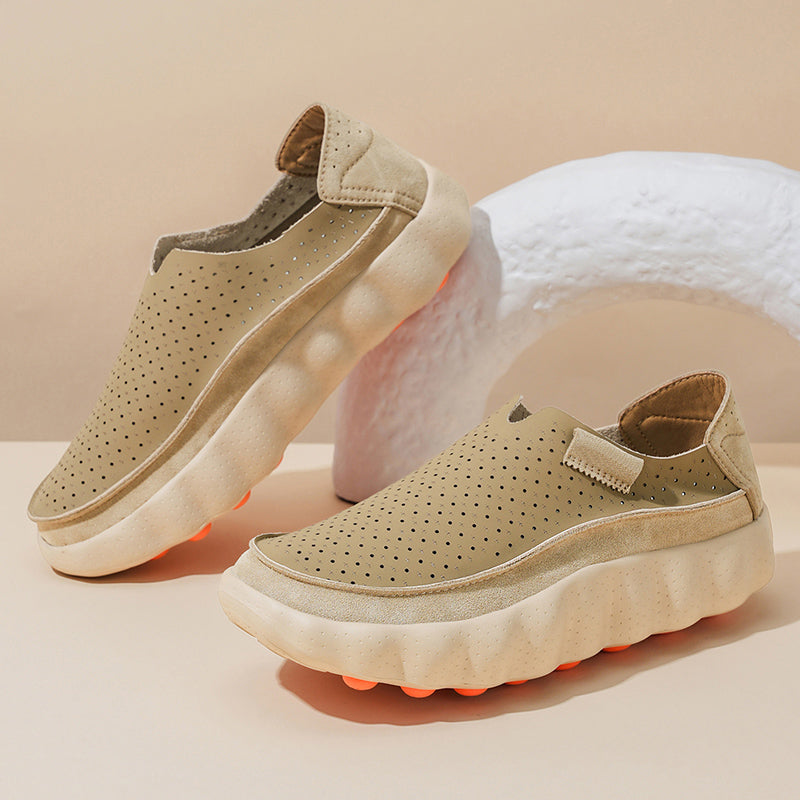 Sameth | Slip On Shoes with Perforated Panelled Uppers