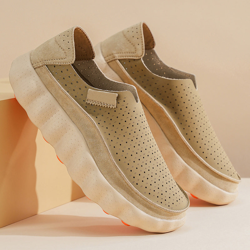 Sameth | Slip On Shoes with Perforated Panelled Uppers
