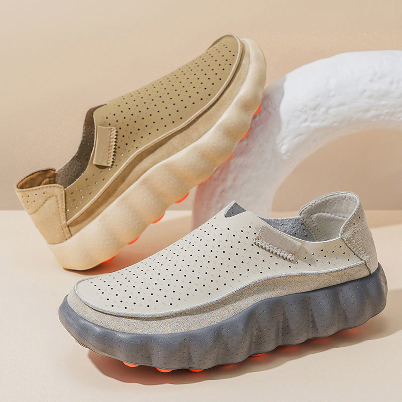 Sameth | Slip On Shoes with Perforated Panelled Uppers