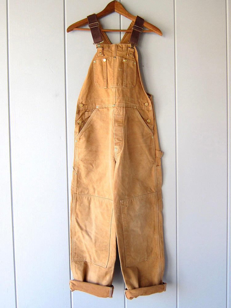 Damaris | Canvas Bib Wide Leg Dungarees