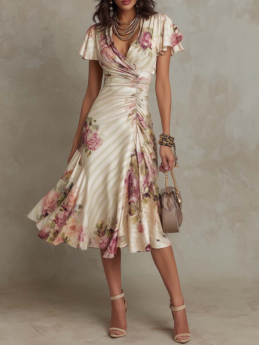 Neomi | Vintage Floral Wedding Guest Dress