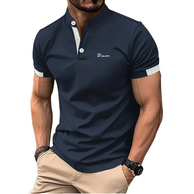 Alexander | Short Sleeve Shirt with Mandarin Collar