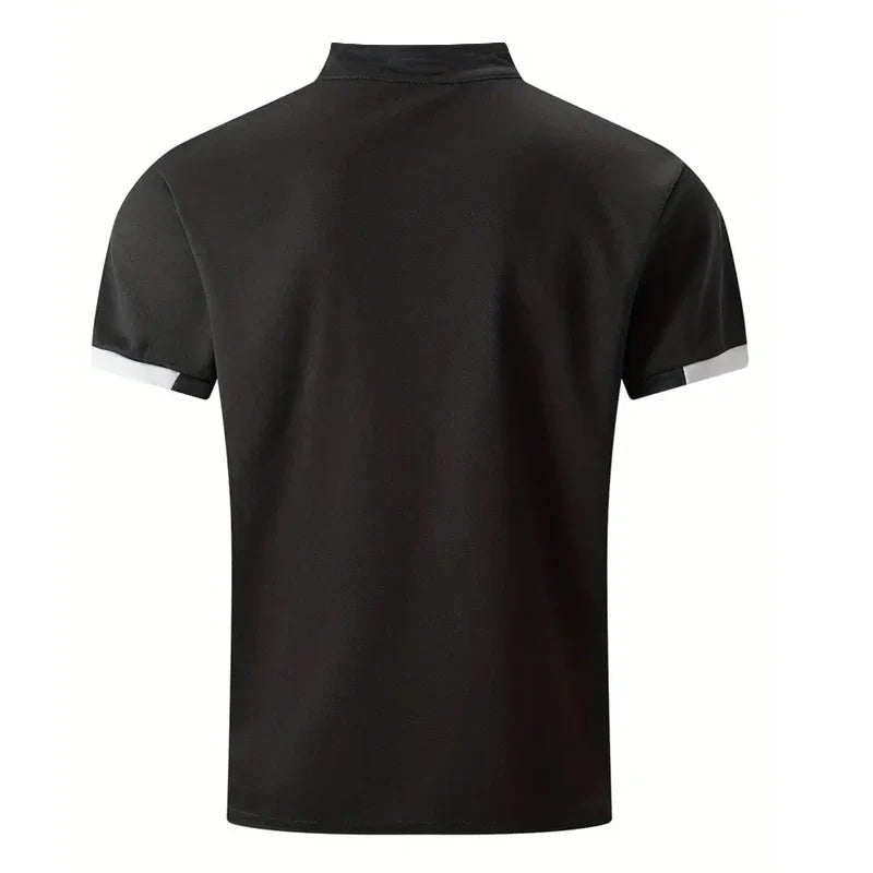 Alexander | Short Sleeve Shirt with Mandarin Collar