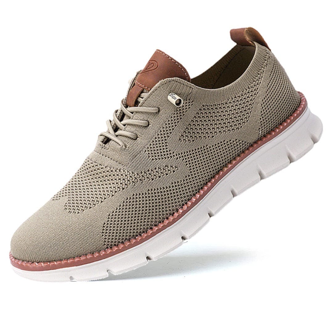 Guzman | Low Top Lace Up Trainers with Knit Texture