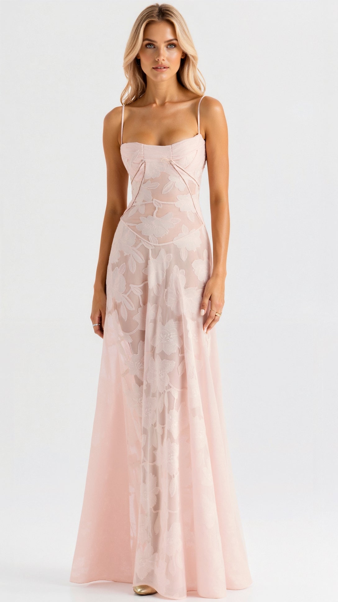 Clarissa | Floral Spaghetti Strap Maxi Dress