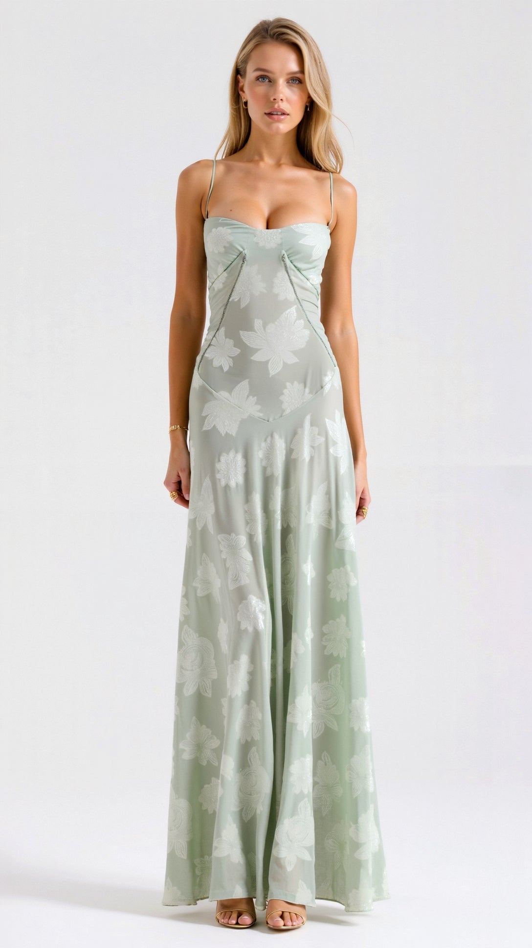 Clarissa | Floral Spaghetti Strap Maxi Dress