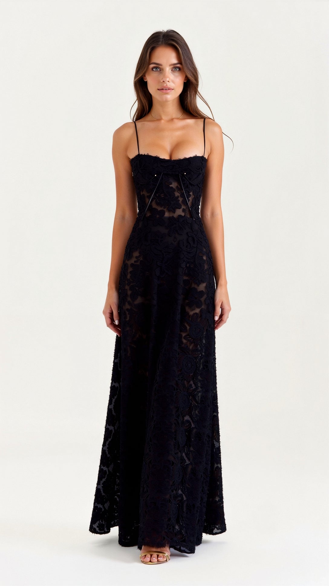 Clarissa | Floral Spaghetti Strap Maxi Dress