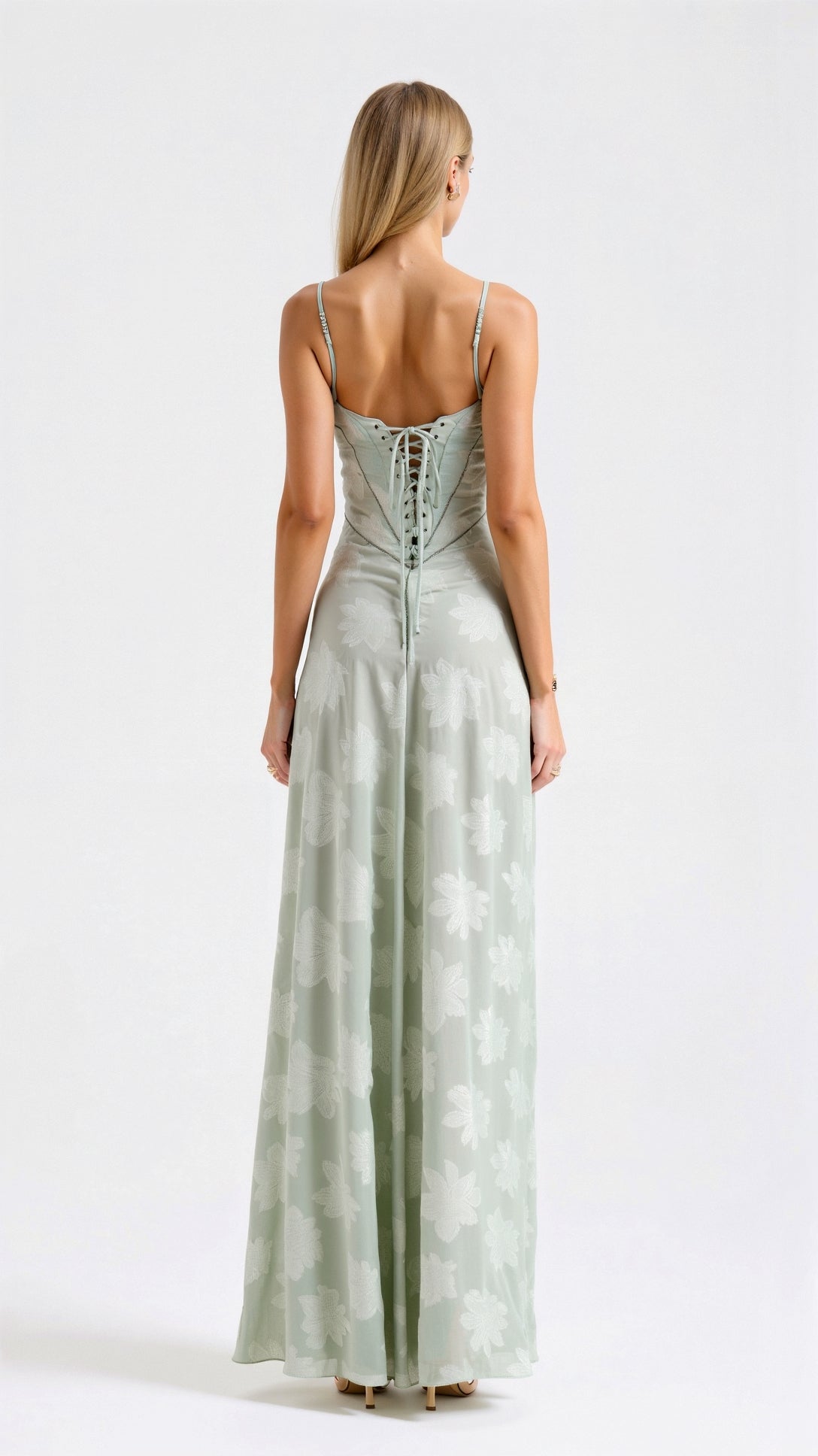 Clarissa | Floral Spaghetti Strap Maxi Dress