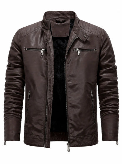 Rajesh | Biker Jacket with Plush-Look Lining